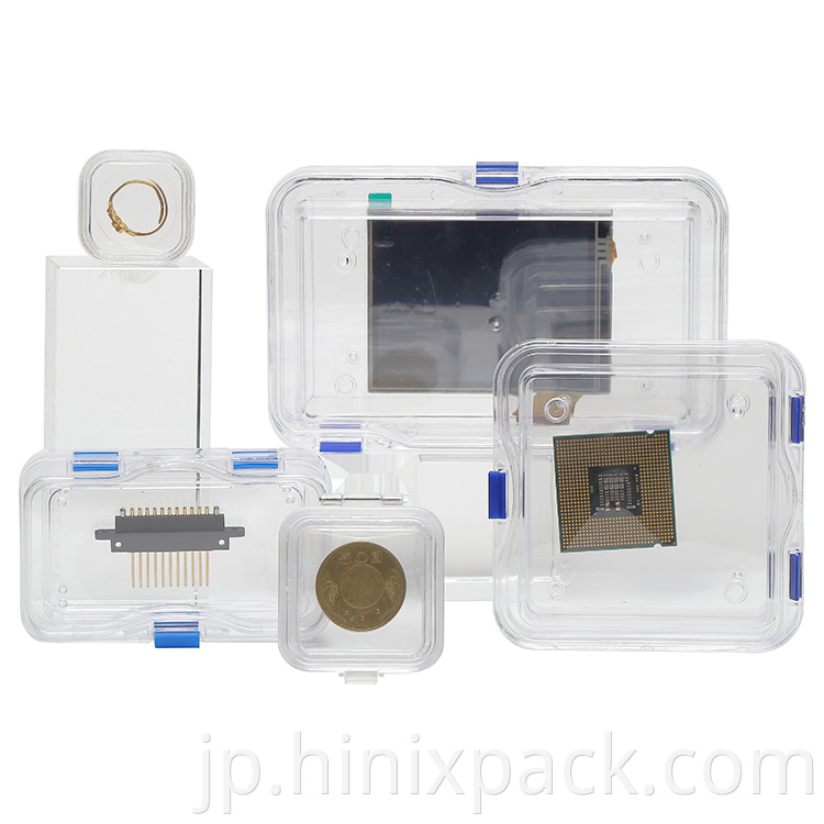 カラフルな3Dパッケージケースフリースタンドプラスチックフローティングフレーム膜フィルムディスプレイギフトジュエリーボックス